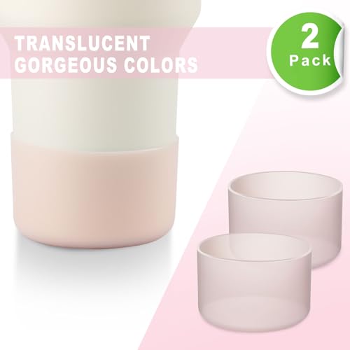 Silicone Boot for Stanley Cup 20/30/40 OZ - Clear Salmon 2-Pack