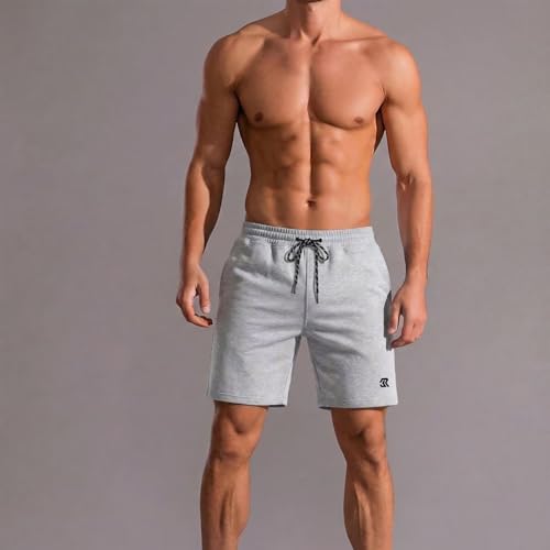 Rane Sports Men's Large Grey Athletic Running Shorts - Lightweight Quick Dry Gym Workout