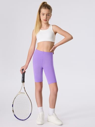 Girls Biker Shorts Pack - Toddler Long Spandex Bike Shorts for Kids