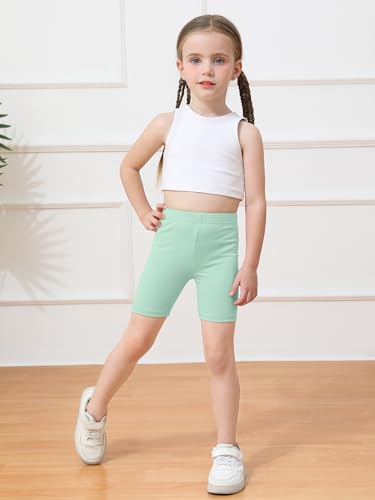 Baby Girls Cotton Bike Shorts - 6 Pack Bright Pink, Light Pink, Light Mint, Light Blue, Mixed Colors - 4T