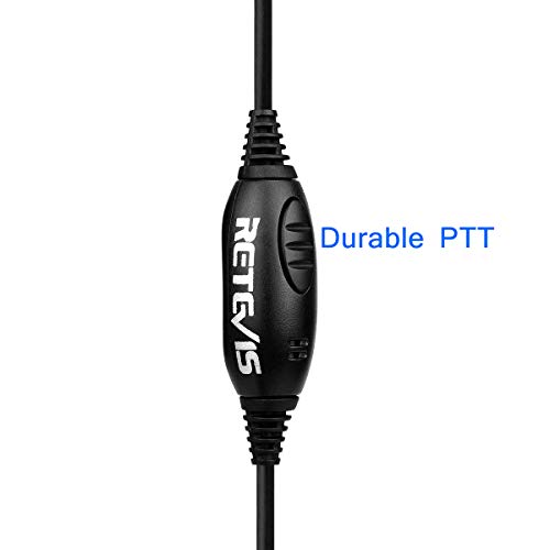 Retevis Overhead Walkie Talkie Headset with Adjustable Boom Mic for RT22/RT68/RT21/H777