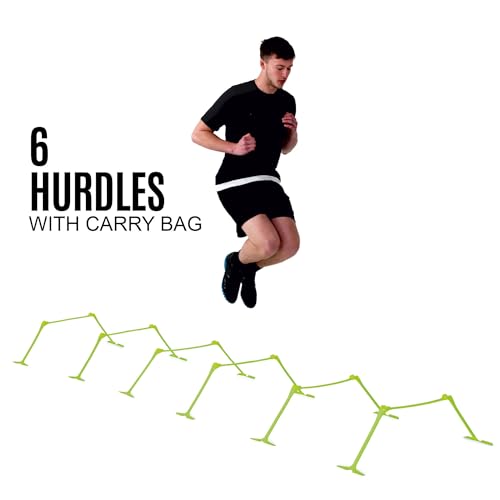 Adjustable Speed Hurdles Set of 6 - 3 Heights for Agility Training