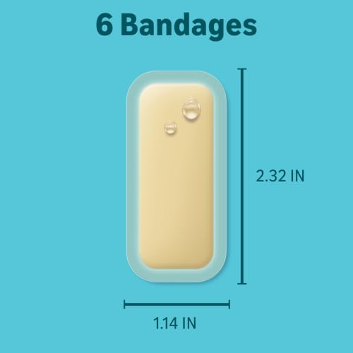 Hydrocolloid Gel Bandages for Minor Wounds - Large, 6 Count