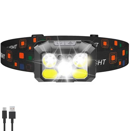 Rechargeable LED Headlamp - 400 Lumens, 8 Modes, Black