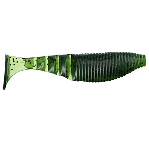 Yamamoto Zako Paddle Tail Swimbait Watermelon/Black Flake 4" 5 Pack - Fish Attractor