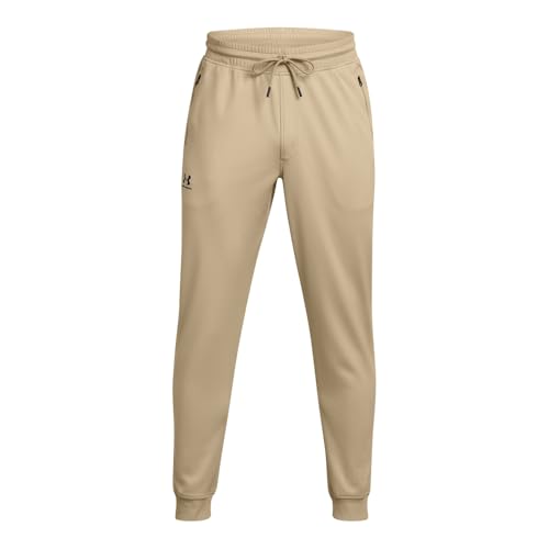 Under Armour Men's City Khaki Sportstyle Tricot Joggers - Black, XXL