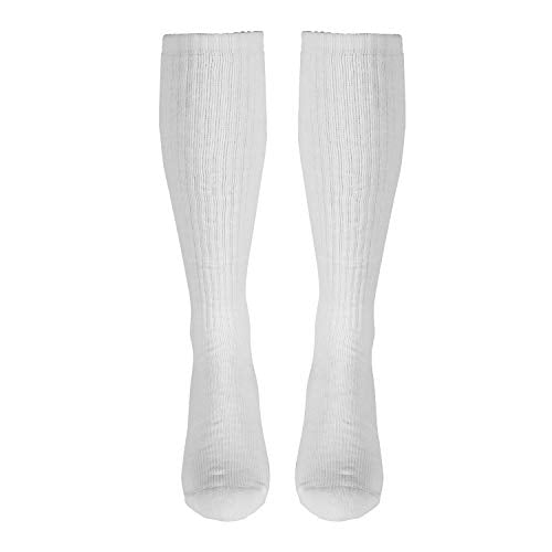Truform Compression Socks Men Women Knee High 8-15 mmHg Medium White 1 Pair