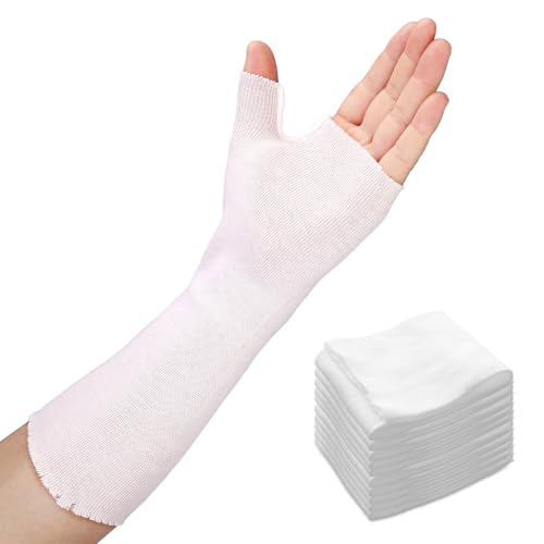 Velpeau 10 Pcs White Medium Hand Sock Liners for Splint & Cast Wraps