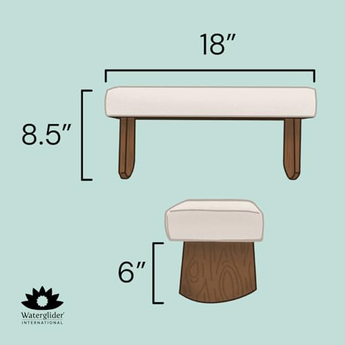 Meditation Bench - Zen Black, Sustainable Acacia Wood for Perfect Posture