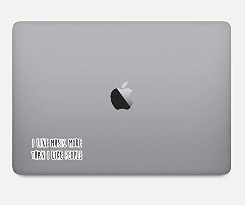 I Like Music More Than I Like People Funny Vinyl Sticker - 2.5 Inches