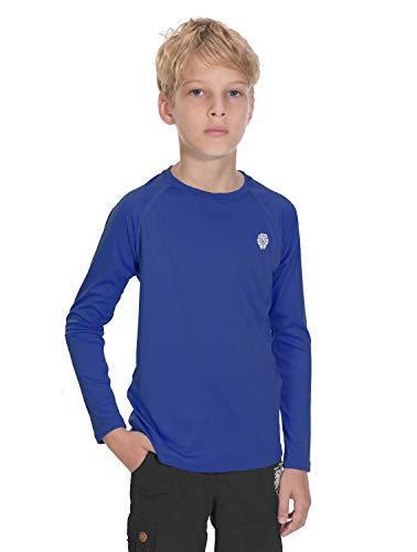 Youth Boys SPF 50+ Sun Protection Rashguard Shirt - Small Royal Blue