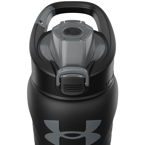 Under Armour 24oz Clarity Bottle - Black OSFA with Leak-Resistant Lid