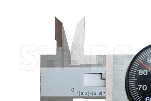 Shars Precision Stainless Steel Shock Proof Dial Caliper .001" Graduation (0-12" 303-1309B, Black) L