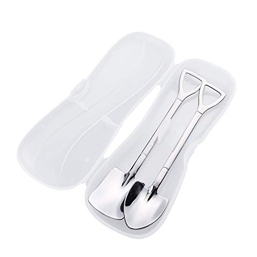 Cute Mini Shovel Spoon Set - 2pc Stainless Steel Dessert Spoons