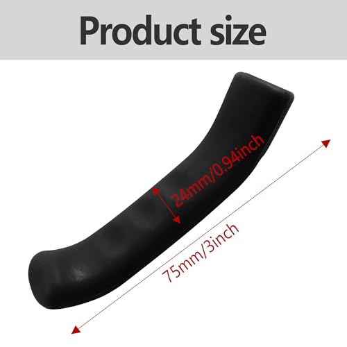 Silicone Bicycle Brake Lever Grip Covers - Non-Slip Protection - 2 Pairs - Black