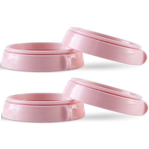 ROMIRUS Bottle Collar Rings Replacement Set for Comotomo Gen 1 (4-Pack, Pink)
