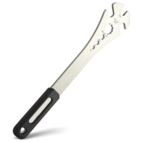 Bicycle Pedal Wrench Tool with Extra Long Handle - 4 in 1