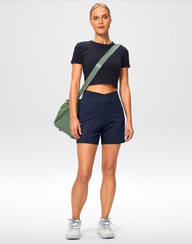G Gradual 6" High-Waisted Women's Athletic Shorts - Deep Navy