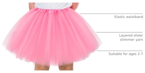 Layered Tutu Skirt for Toddler Girls - Pink Ballet Dance Costume