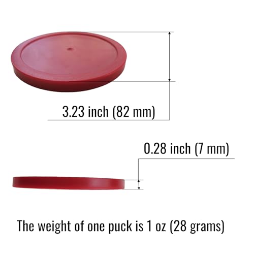 Air Hockey Pucks Set of 2 - 3.25-Inch Heavy-Duty 7mm Thick