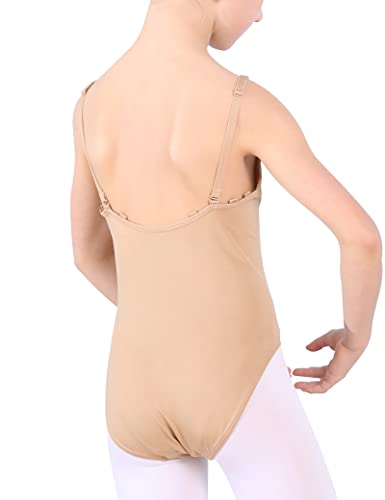 Girls Seamless Camisole Bodysuit - Nude, Size 8-9 Years