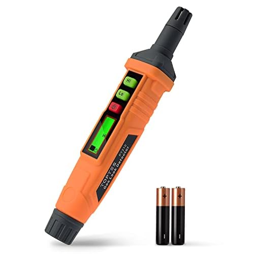 TopTes PT210 Gas Leak Detector, Natural Gas Detector with Audible & Visual Alarm, Locating The Source of Propane, Methane, and Combustible Leaks for Home and RV (Includes Battery x2) - Orange