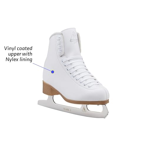 Figure Ice Skates for Women - Jackson Classic 200 Size 7.0 - White with Mark 1 Blades