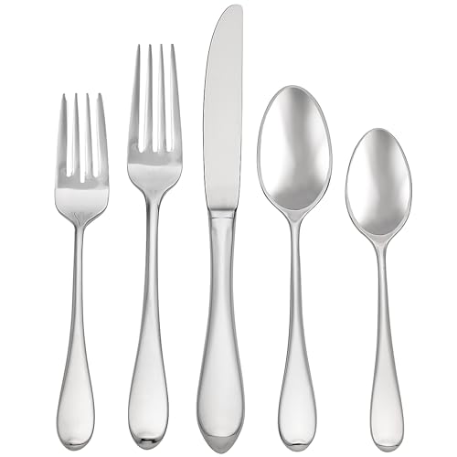 Gorham Studio 5-Piece Flatware Set - Classic Teardrop Handles, Stainless Steel