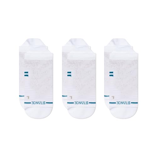 Stance Icon Athletic Performance Tab Socks 3-Pack Small White