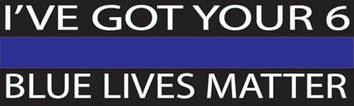 Thin Blue Line 10x3 Inch Blue Lives Matter Bumper Sticker