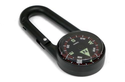 Liquid-Filled Compass with Carabiner – Lightweight Navigation Tool