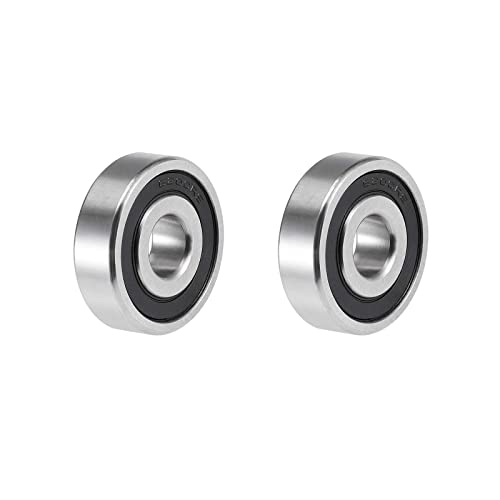 6200 RS Deep Groove Ball Bearings 10x30x9mm - Chrome Steel - 2 Pack