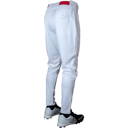 Rawlings Boy's Launch Baseball Pants White X-Large Tapered Jogger Fit