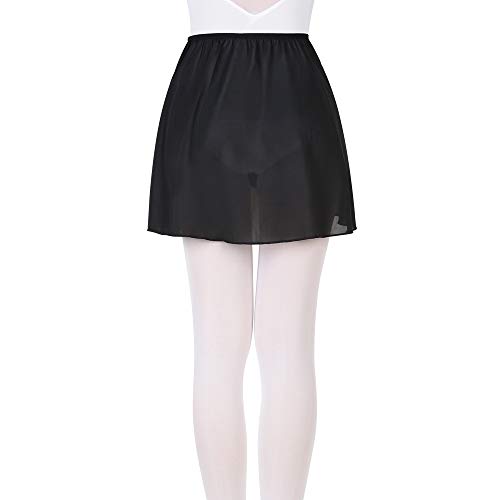 Eastbudd X-Large Black Ballet Wrap Skirt for Women & Girls Chiffon Dancewear