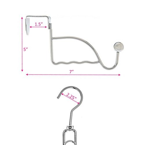 Over Door and Closet Purse Hanger Organizer- 12++ Max Purse Storage, Bag Holder Rotates 360, Quality Heavy Duty Chrome Holds 50lbs; Purses, Handbags, Totes, Crossbody, Backpacks, Fanny, Belt Bags