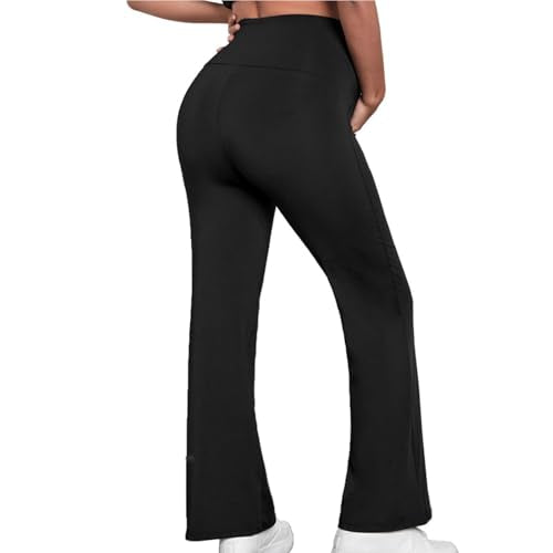 Maternity Flare Pants - Over The Belly Lounge Trousers - Black, Small