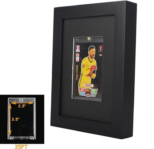 Wooden 6x8 Sports Card Display Case with UV Glass, Wall Mount 1 Card