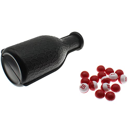 Billiard Shaker Bottle with 16 Mini Balls - Kelly Pool Accessory