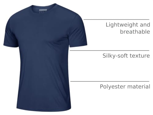 Men's UPF 50+ Quick Dry Athletic T-Shirt for Running & Swimming