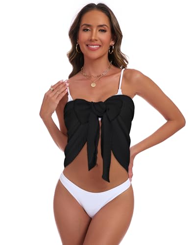Sarong Wrap for Women Beach Bikini Coverup - A Black