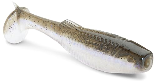 Soft Plastic Paddle Tail Swimbait - Electric Shad, 4"
