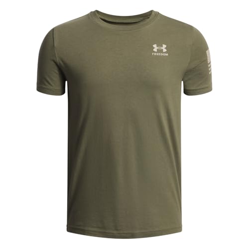 Under Armour Kids Freedom Flag Short Sleeve T-Shirt - Big Kid Large Marine Od Green
