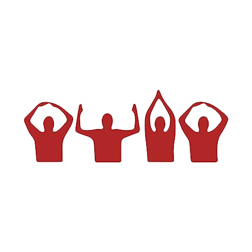 Ohio Football Silhouette Vinyl Decal - 7" x 2.5" (Red)
