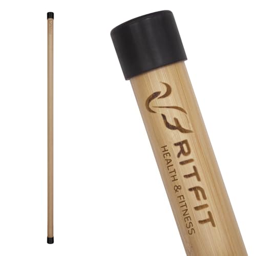 Natural Bamboo Yoga Stick - 57 Inches, Stretching & Flexibility