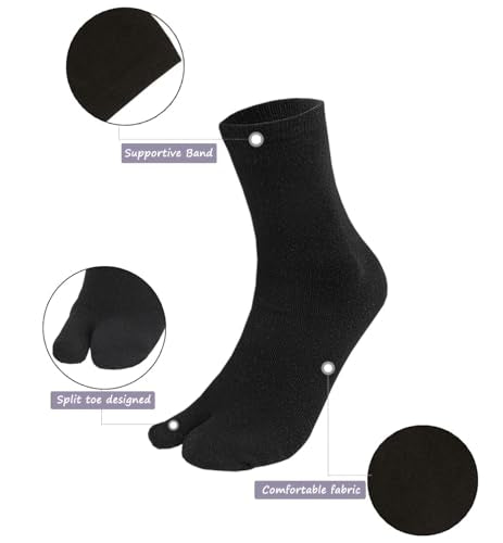 Elastic Cotton Tabi Flip Flop Socks - Pack of 4, One Size
