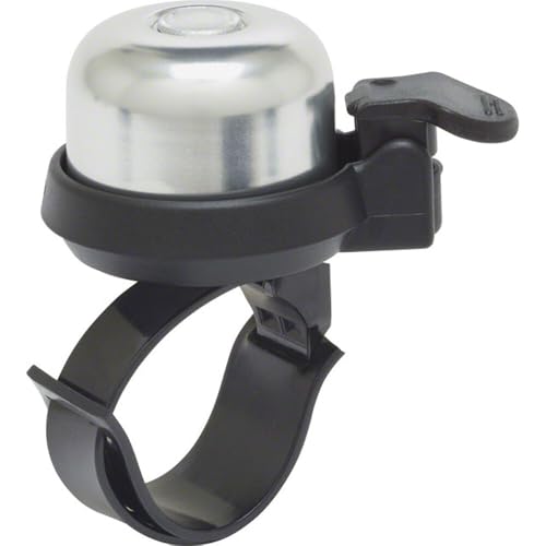 Mirrycle Incredibell Adjustabell 2 Bike Bell Silver - Adjustable Cycling Bell for Bikes & More