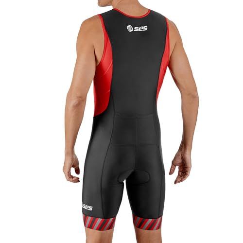 Men's Sleeveless Triathlon Suit - Lightweight Trisuit with 2 Pockets