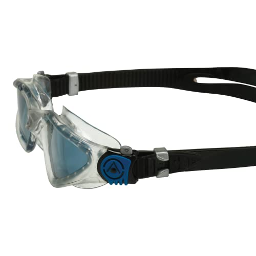 Aqua Sphere Kayenne Adult Swim Goggles - Transparent Silver & Petrol Smoke, 180-Degree Distortion-Free Vision