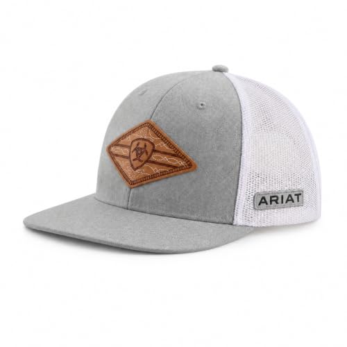 ARIAT Diamond Stitch Patch Trucker Cap - Grey, One Size