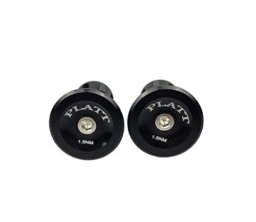 Aluminum Bicycle Bar End Plugs - Black - Handlebar Caps for Road & Mountain Bikes